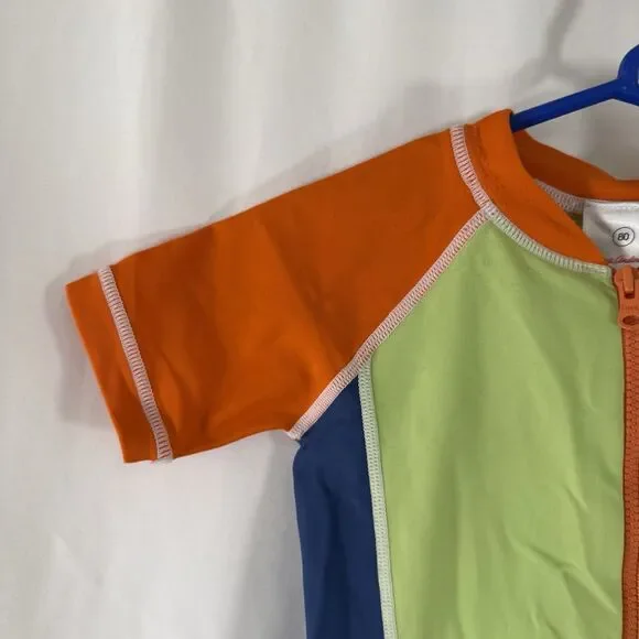 Hanna Andersson Swimsuit Boys 18-24 Months Zip Up Short Sleeve Shorts - Picture 3 of 8